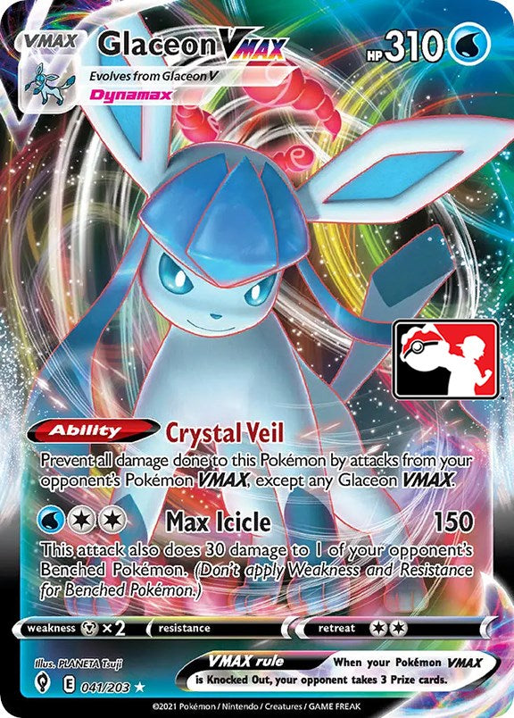 Glaceon VMAX (041/203) [Prize Pack Series One] | Fandemonia Ltd