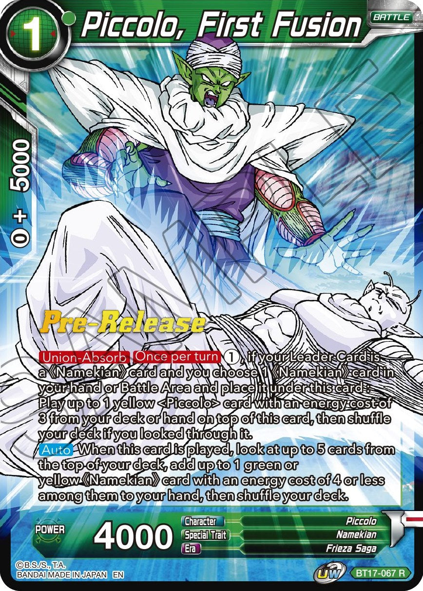 Piccolo, First Fusion (BT17-067) [Ultimate Squad Prerelease Promos] | Fandemonia Ltd