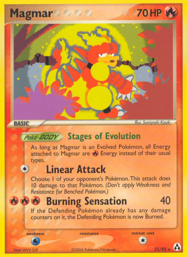 Magmar (21/92) [EX: Legend Maker] | Fandemonia Ltd