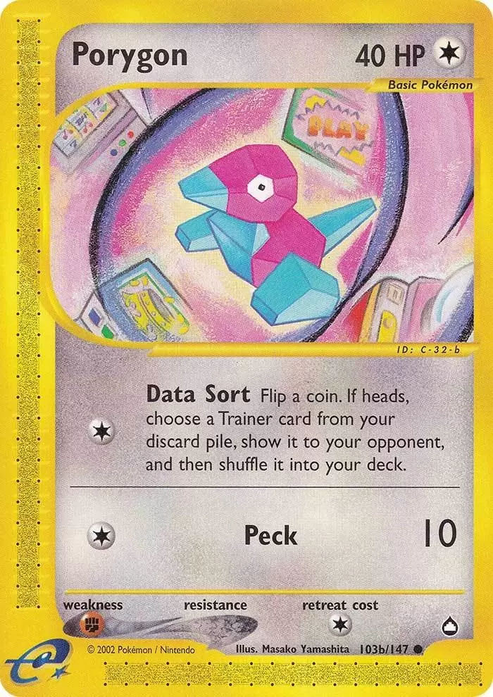 Porygon (103b/147) [Aquapolis] | Fandemonia Ltd