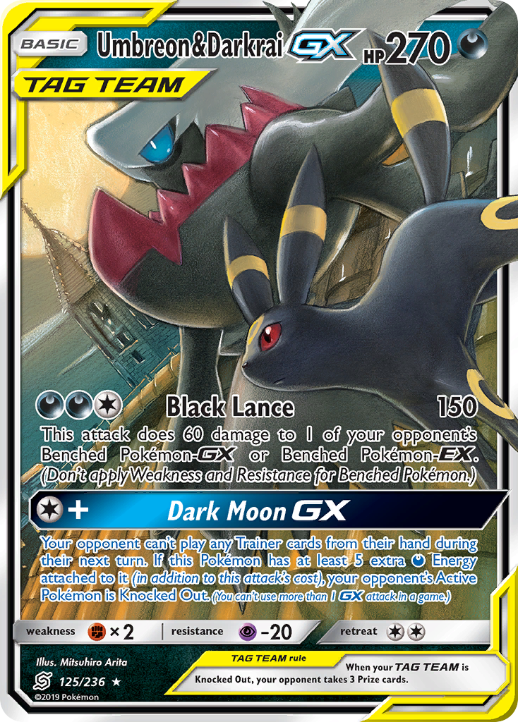 Umbreon & Darkrai GX (125/236) [Sun & Moon: Unified Minds] | Fandemonia Ltd