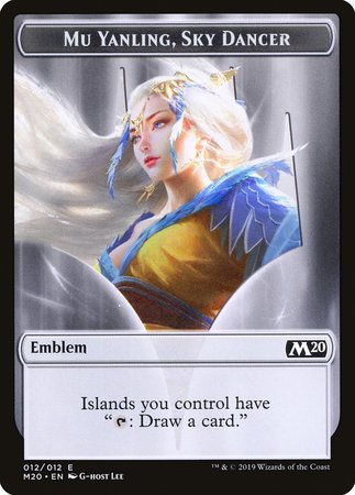 Emblem - Mu Yanling, Sky Dancer [Core Set 2020 Tokens] | Fandemonia Ltd