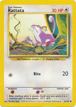 Rattata (61/102) [Base Set Unlimited] | Fandemonia Ltd