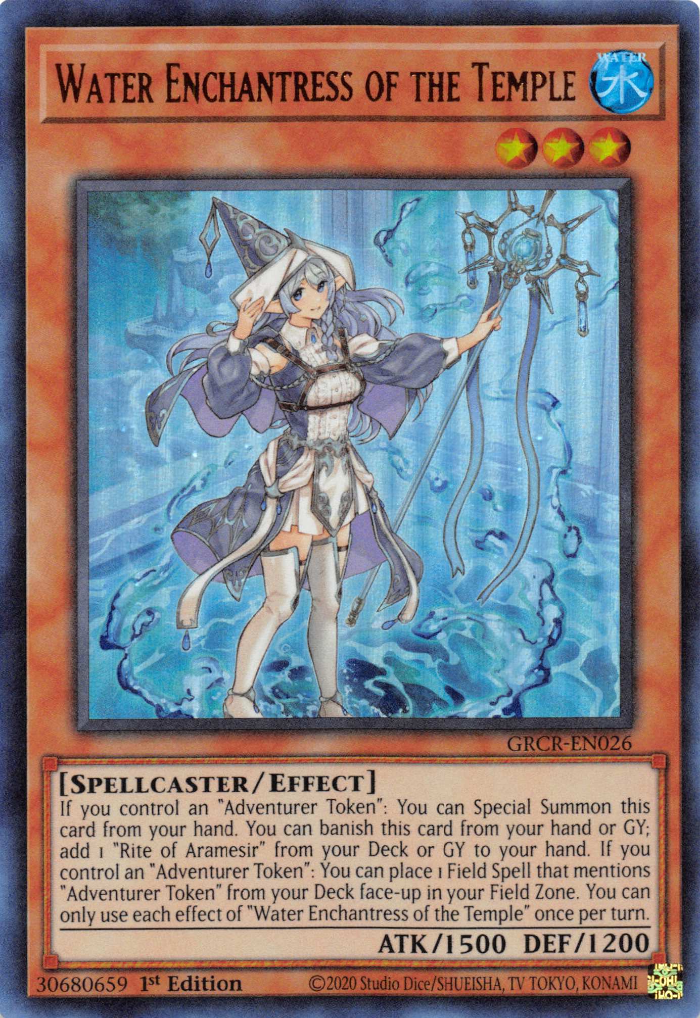 Water Enchantress of the Temple [GRCR-EN026] Ultra Rare | Fandemonia Ltd