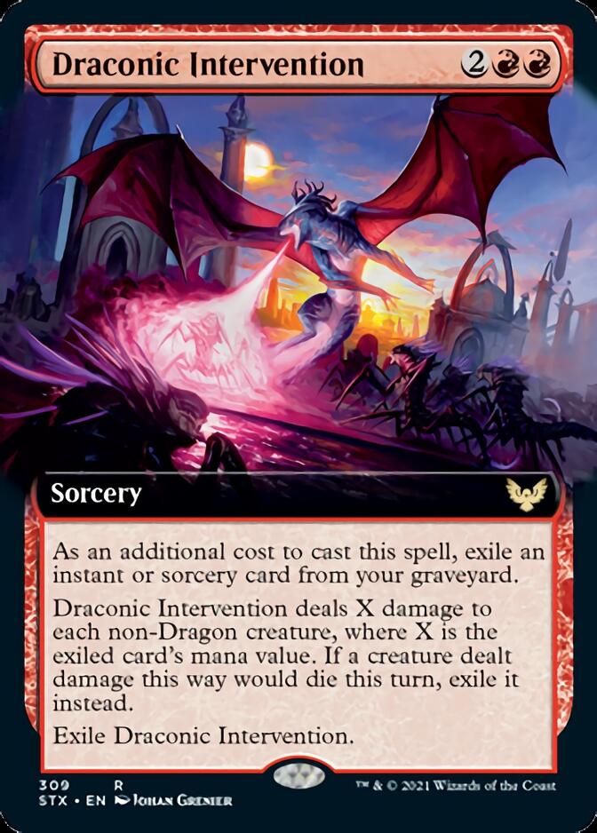 Draconic Intervention (Extended) [Strixhaven: School of Mages] | Fandemonia Ltd