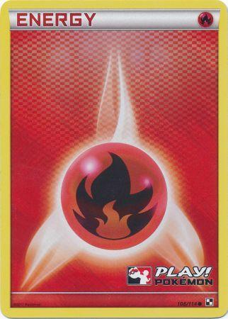 Fire Energy (106/114) (Play Pokemon Promo) [Black & White: Base Set] | Fandemonia Ltd
