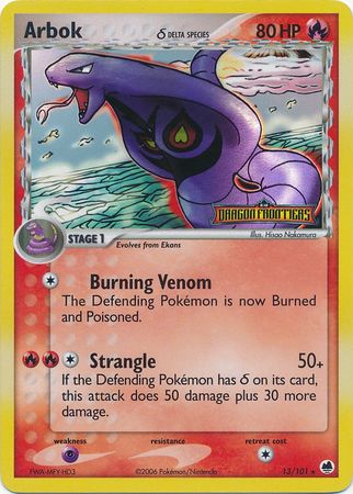 Arbok (13/101) (Delta Species) (Stamped) [EX: Dragon Frontiers] | Fandemonia Ltd