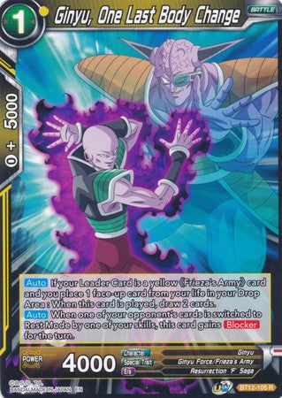 Ginyu, One Last Body Change [BT12-105] | Fandemonia Ltd