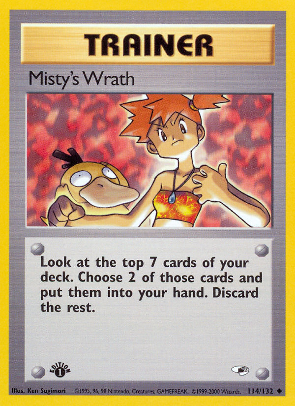 Misty's Wrath (114/132) [Gym Heroes 1st Edition] | Fandemonia Ltd