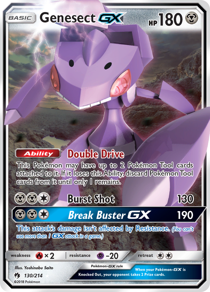 Genesect GX (130/214) [Sun & Moon: Lost Thunder] | Fandemonia Ltd