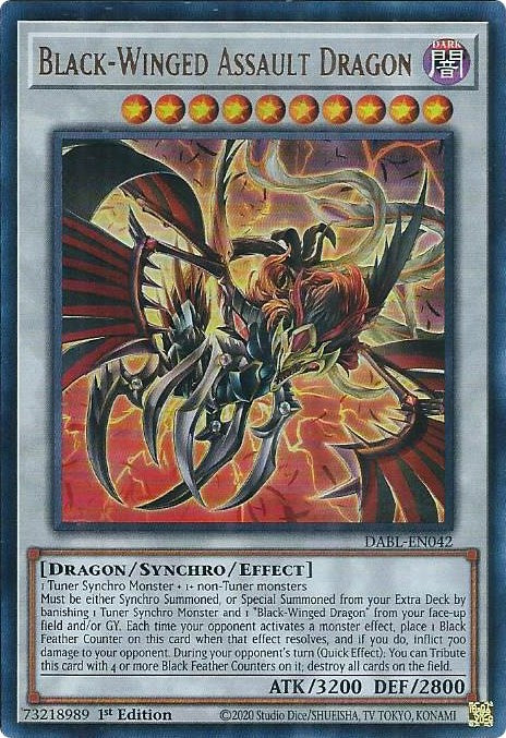 Black-Winged Assault Dragon [DABL-EN042] Ultra Rare | Fandemonia Ltd