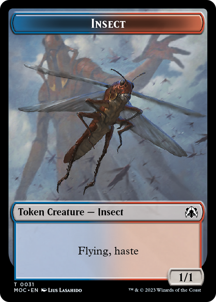 Soldier // Insect Double-Sided Token [March of the Machine Commander Tokens] | Fandemonia Ltd