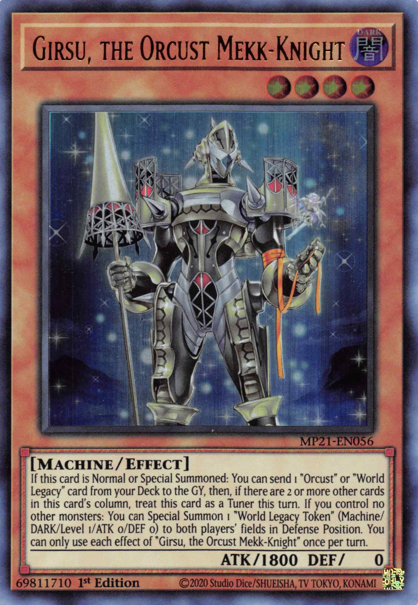 Girsu, the Orcust Mekk-Knight [MP21-EN056] Ultra Rare | Fandemonia Ltd