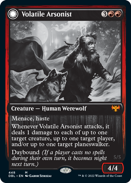 Volatile Arsonist // Dire-Strain Anarchist [Innistrad: Double Feature] | Fandemonia Ltd