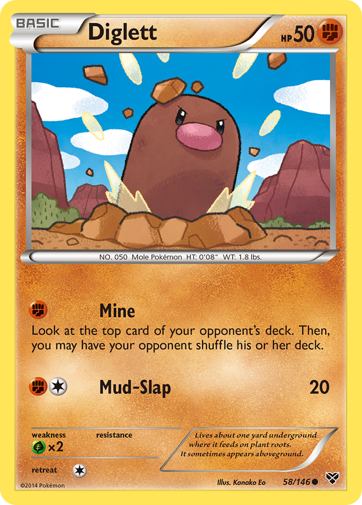 Diglett (58/146) [XY: Base Set] | Fandemonia Ltd