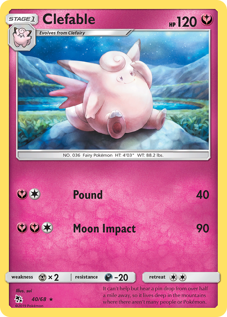 Clefable (40/68) [Sun & Moon: Hidden Fates] | Fandemonia Ltd