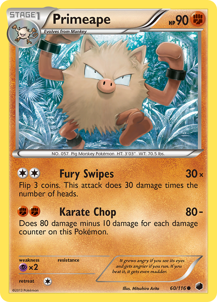 Primeape (60/116) [Black & White: Plasma Freeze] | Fandemonia Ltd