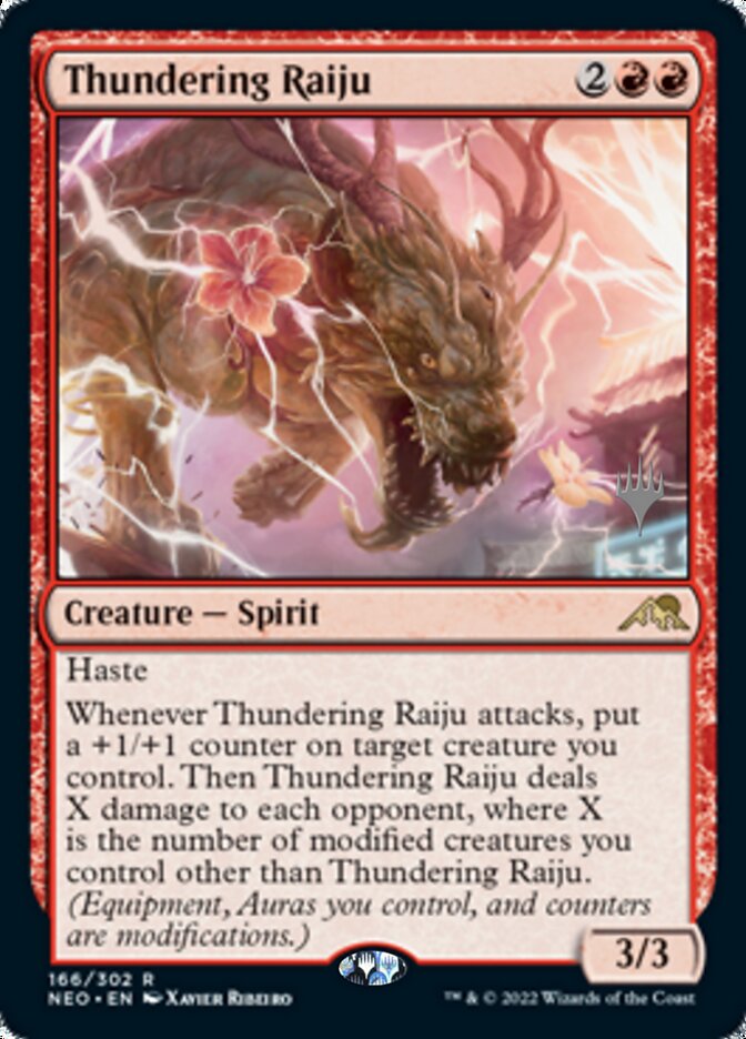 Thundering Raiju (Promo Pack) [Kamigawa: Neon Dynasty Promos] | Fandemonia Ltd