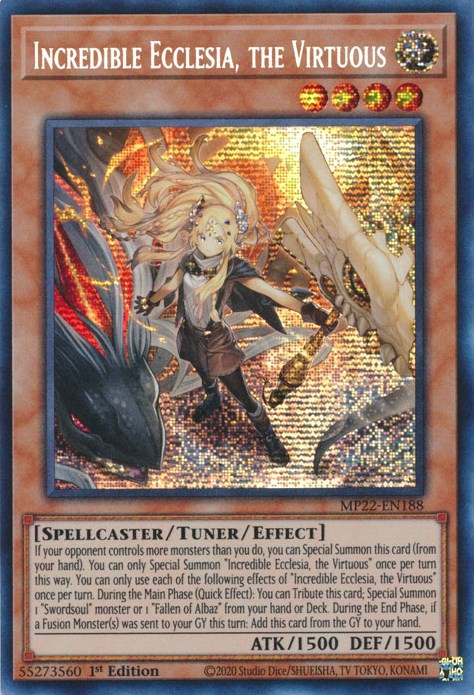 Incredible Ecclesia, the Virtuous [MP22-EN188] Prismatic Secret Rare | Fandemonia Ltd