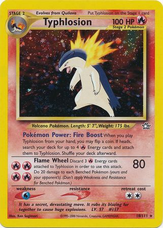 Typhlosion (18/111) [Neo Genesis Unlimited] | Fandemonia Ltd