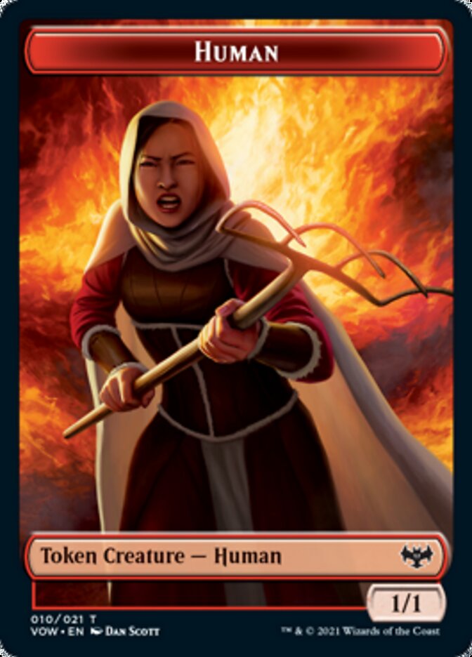 Human (001) // Human (010) Double-sided Token [Innistrad: Crimson Vow Tokens] | Fandemonia Ltd