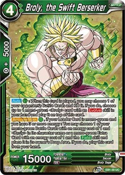 Broly, the Swift Berserker (EB1-30) [Battle Evolution Booster] | Fandemonia Ltd