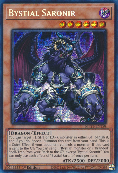 Bystial Saronir [MP23-EN158] Prismatic Secret Rare | Fandemonia Ltd