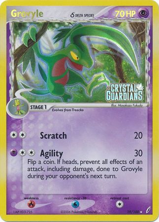 Grovyle (19/100) (Delta Species) (Stamped) [EX: Crystal Guardians] | Fandemonia Ltd