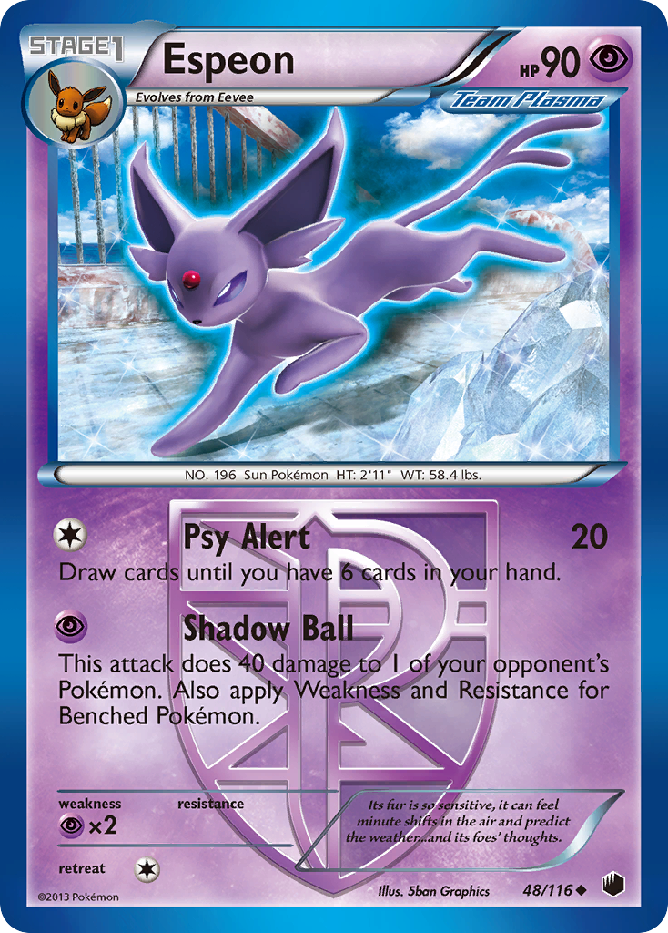 Espeon (48/116) [Black & White: Plasma Freeze] | Fandemonia Ltd