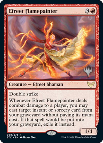 Efreet Flamepainter (Promo Pack) [Strixhaven: School of Mages Promos] | Fandemonia Ltd