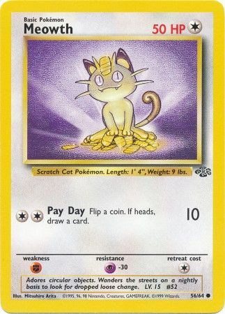 Meowth (56/64) [Jungle Unlimited] | Fandemonia Ltd