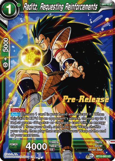 Raditz, Requesting Reinforcements (BT15-065) [Saiyan Showdown Prerelease Promos] | Fandemonia Ltd