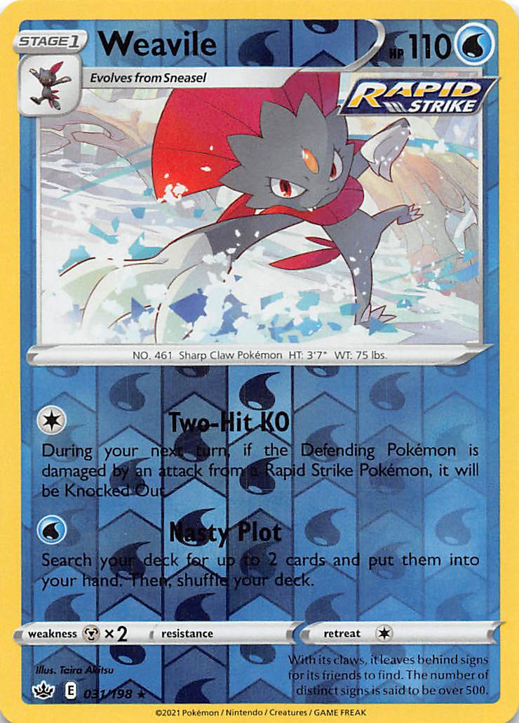 Weavile (031/198) [Sword & Shield: Chilling Reign] | Fandemonia Ltd