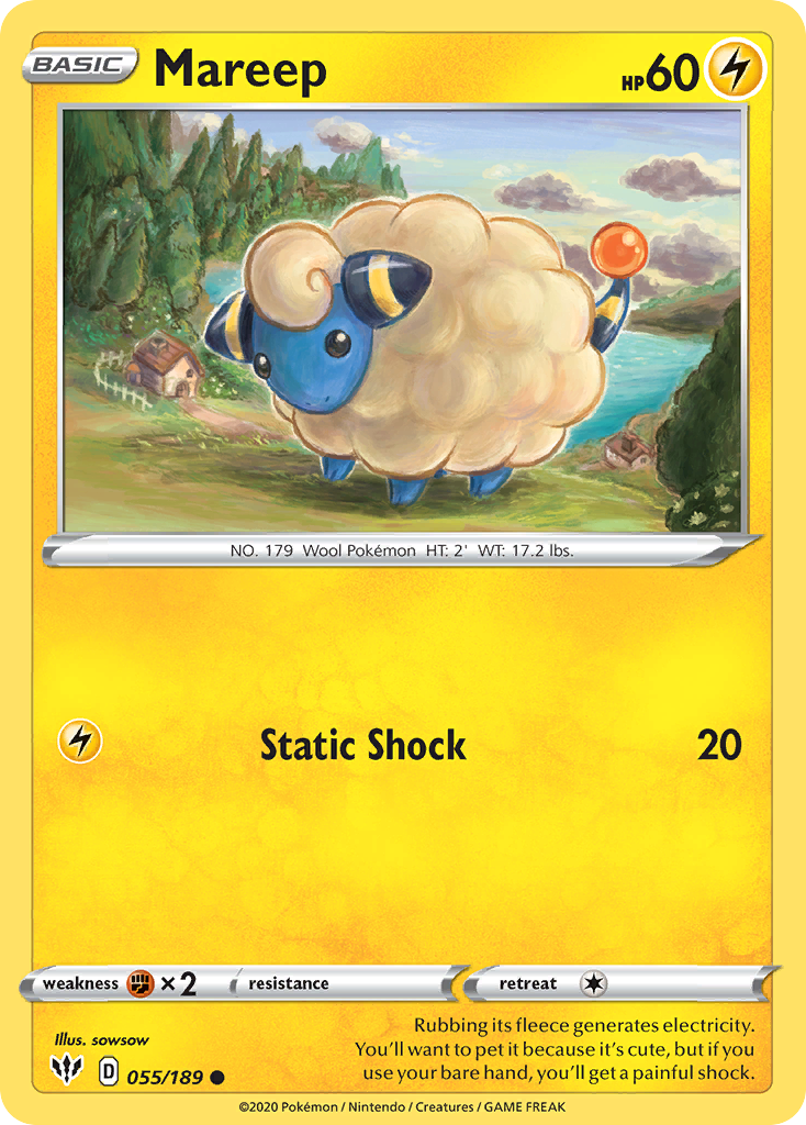 Mareep (055/189) [Sword & Shield: Darkness Ablaze] | Fandemonia Ltd