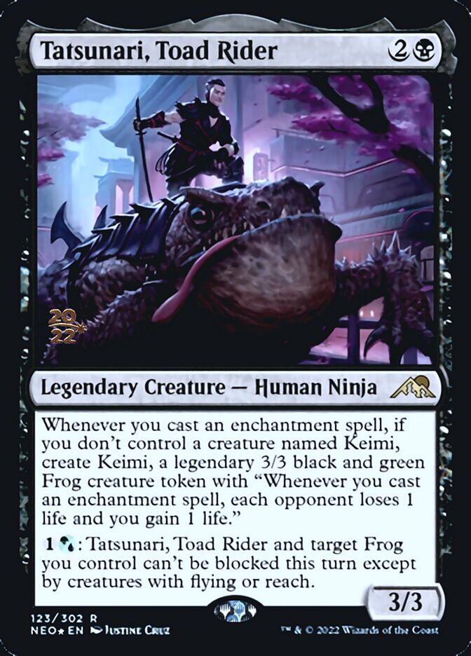 Tatsunari, Toad Rider [Kamigawa: Neon Dynasty Prerelease Promos] | Fandemonia Ltd