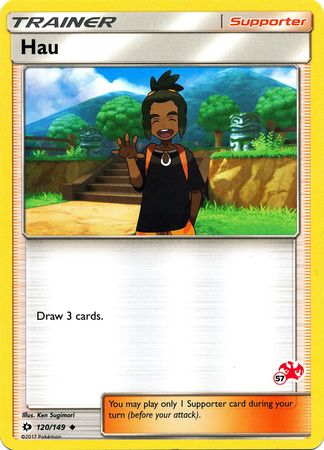 Hau (120/149) (Charizard Stamp #57) [Battle Academy 2020] | Fandemonia Ltd