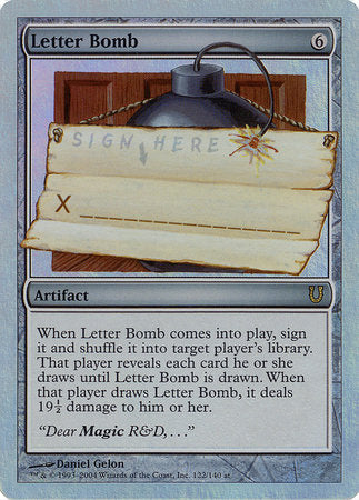 Letter Bomb (Alternate Foil) [Unhinged] | Fandemonia Ltd