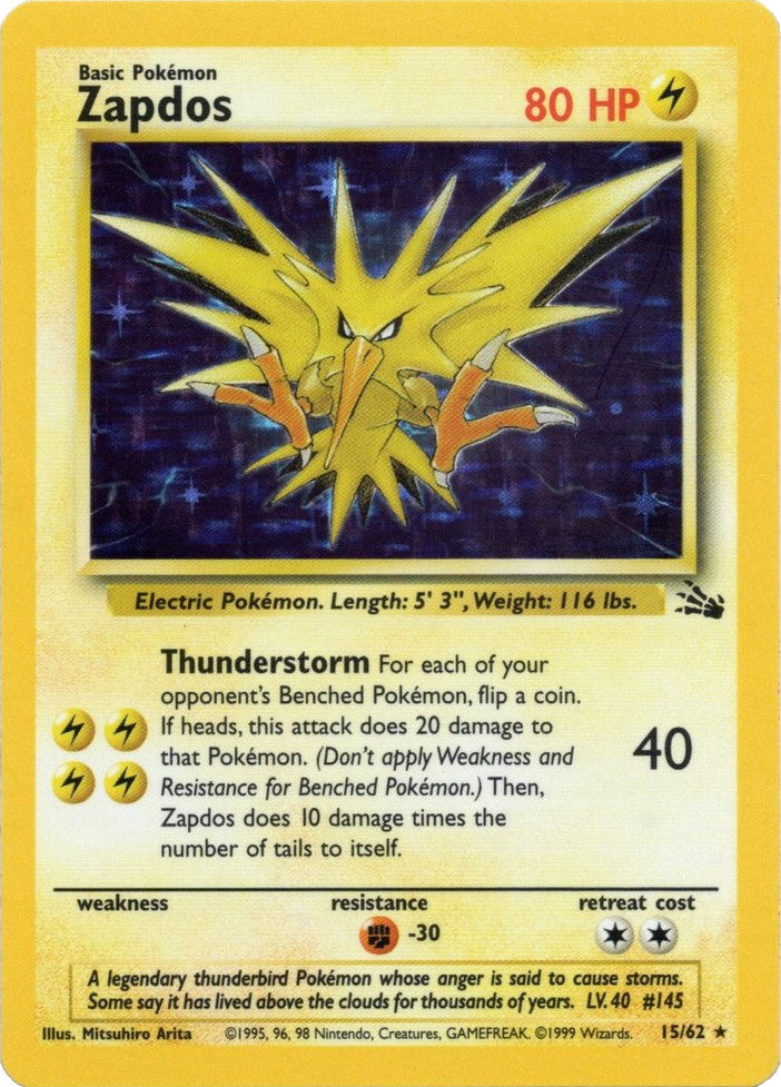 Zapdos (15/62) [Fossil Unlimited] | Fandemonia Ltd