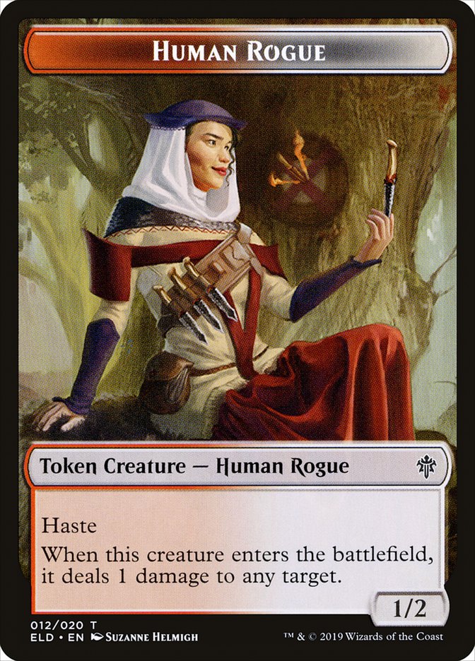 Human Rogue [Throne of Eldraine Tokens] | Fandemonia Ltd