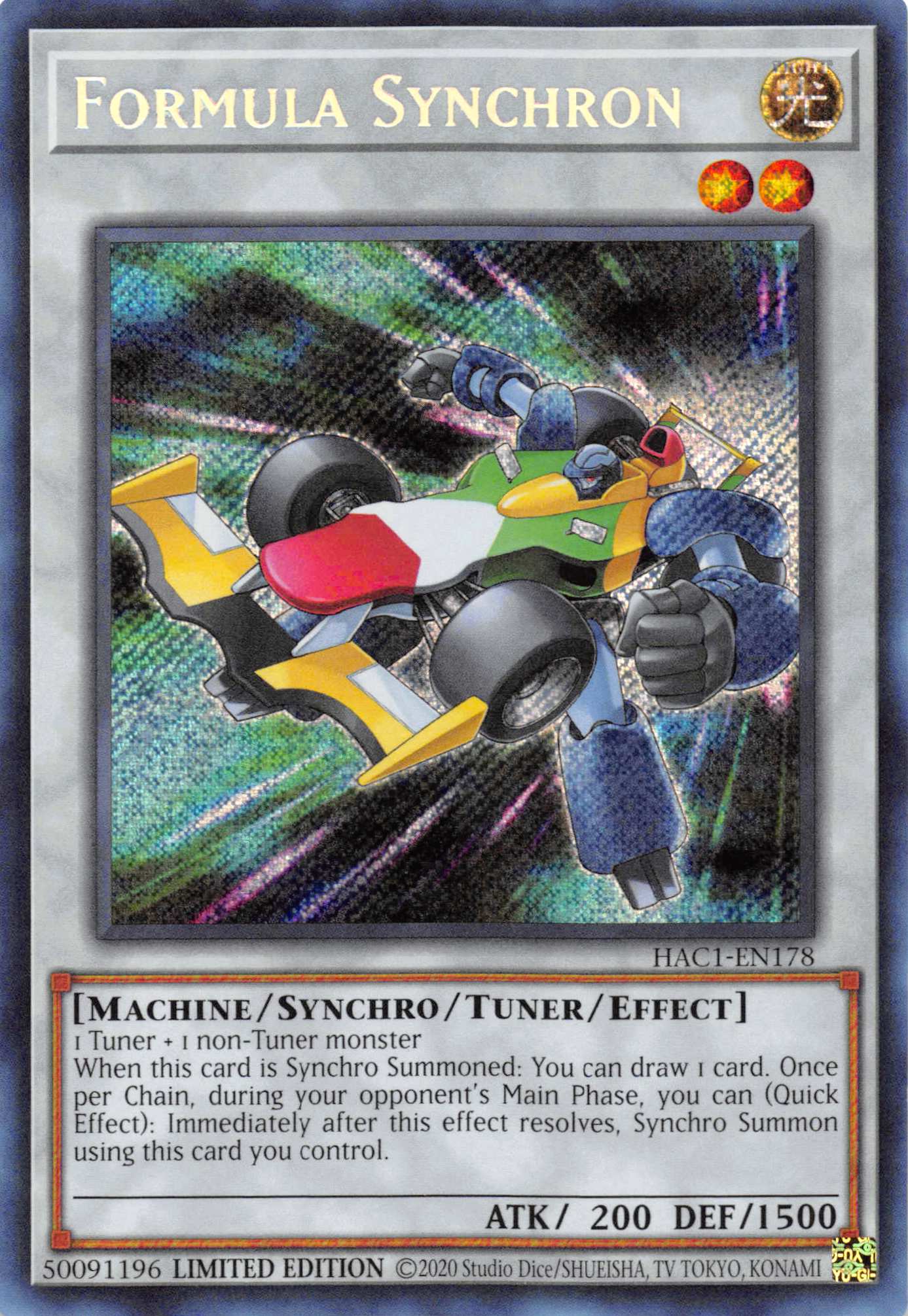 Formula Synchron [HAC1-EN178] Secret Rare | Fandemonia Ltd