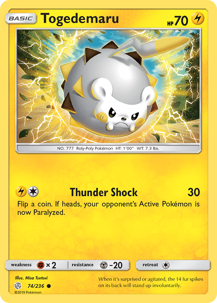 Togedemaru (74/236) [Sun & Moon: Cosmic Eclipse] | Fandemonia Ltd