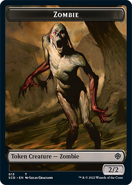 Zombie // Zombie Knight Double-Sided Token [Starter Commander Decks] | Fandemonia Ltd