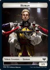 Human (001) // Human Soldier Double-sided Token [Innistrad: Crimson Vow Tokens] | Fandemonia Ltd