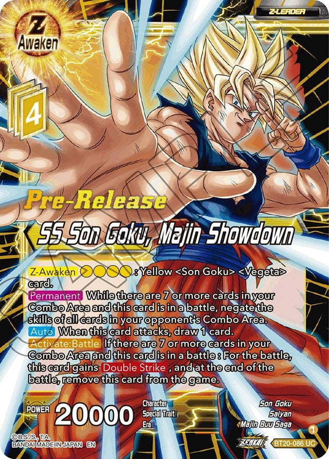 SS Son Goku, Majin Showdown (BT20-086) [Power Absorbed Prerelease Promos] | Fandemonia Ltd