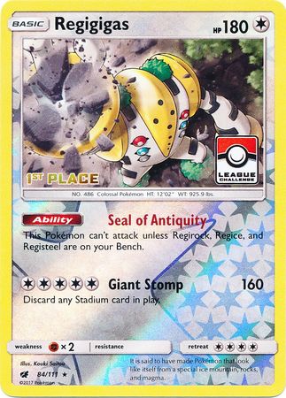 Regigigas (84/111) (League Promo 1st Place) [Sun & Moon: Crimson Invasion] | Fandemonia Ltd