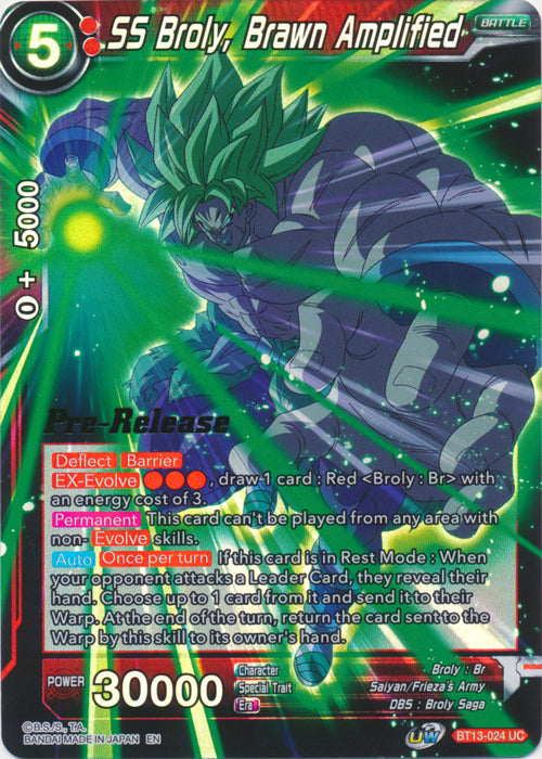 SS Broly, Brawn Amplified (BT13-024) [Supreme Rivalry Prerelease Promos] | Fandemonia Ltd