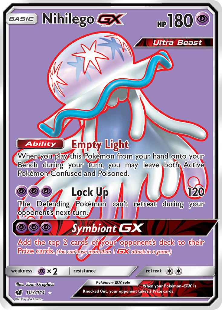 Nihilego GX (103/111) [Sun & Moon: Crimson Invasion] | Fandemonia Ltd