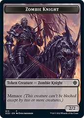 Zombie // Zombie Knight Double-Sided Token [Starter Commander Decks] | Fandemonia Ltd