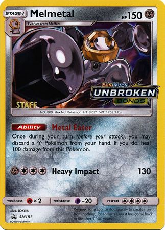 Melmetal (SM181) (Staff Prerelease Promo) [Sun & Moon: Black Star Promos] | Fandemonia Ltd