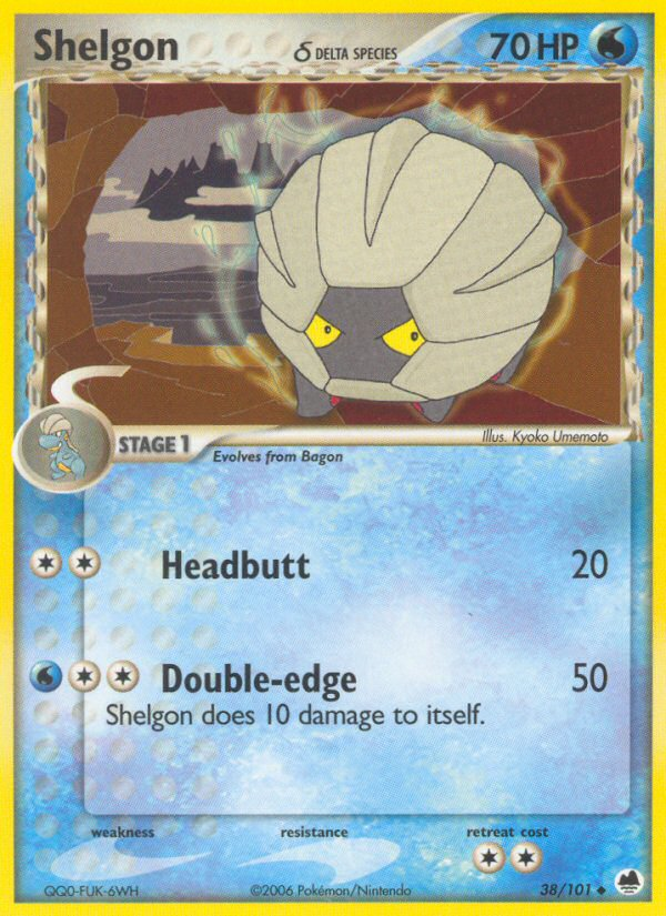 Shelgon (38/101) (Delta Species) [EX: Dragon Frontiers] | Fandemonia Ltd